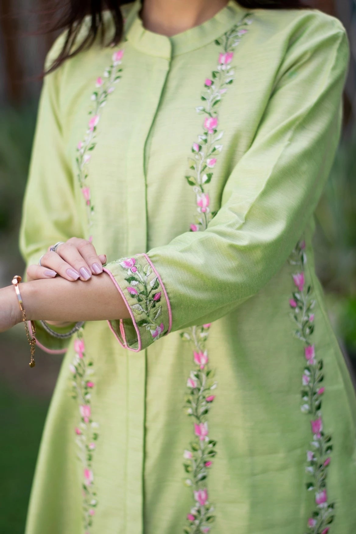 Pakistani Party Wear Khaadi Net Hand Embroidery Kurti Fancy Small Bust 39 |  eBay
